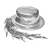 GORRO CHAPLIN BRILLANTE CON PELO COLORES SURTIDOS